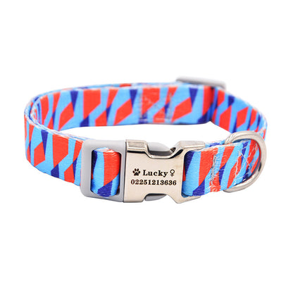 Fashion Colorful Personalized Pet Dog Tag Collar Custom Engraved Nameplate ID Anti-Lost